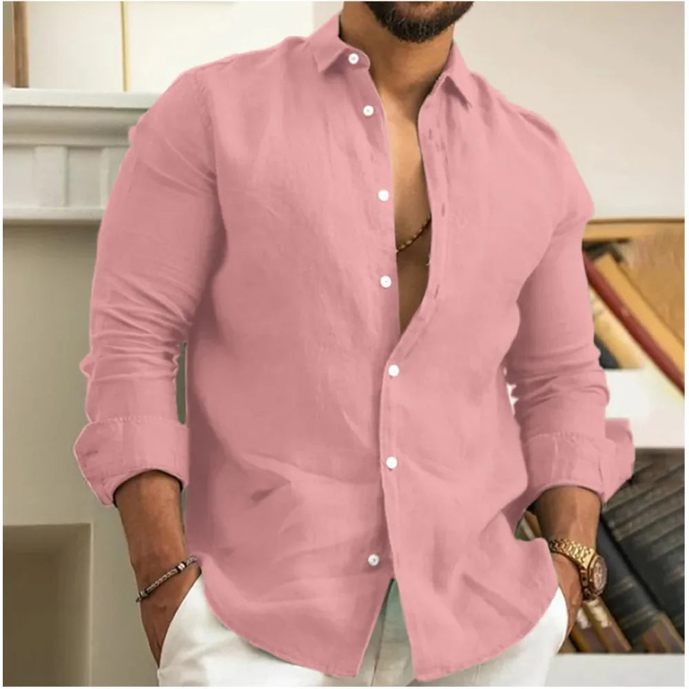 Ronnie – Camisa de Lino Aireada