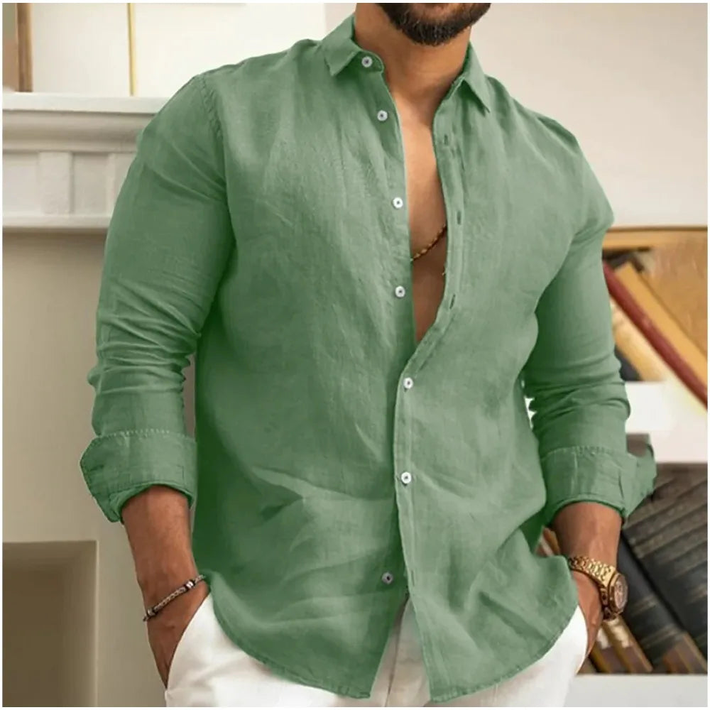 Ronnie – Camisa de Lino Aireada