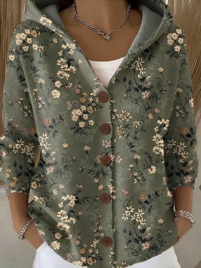 Paloma | Hooded Printed Knit Jacket