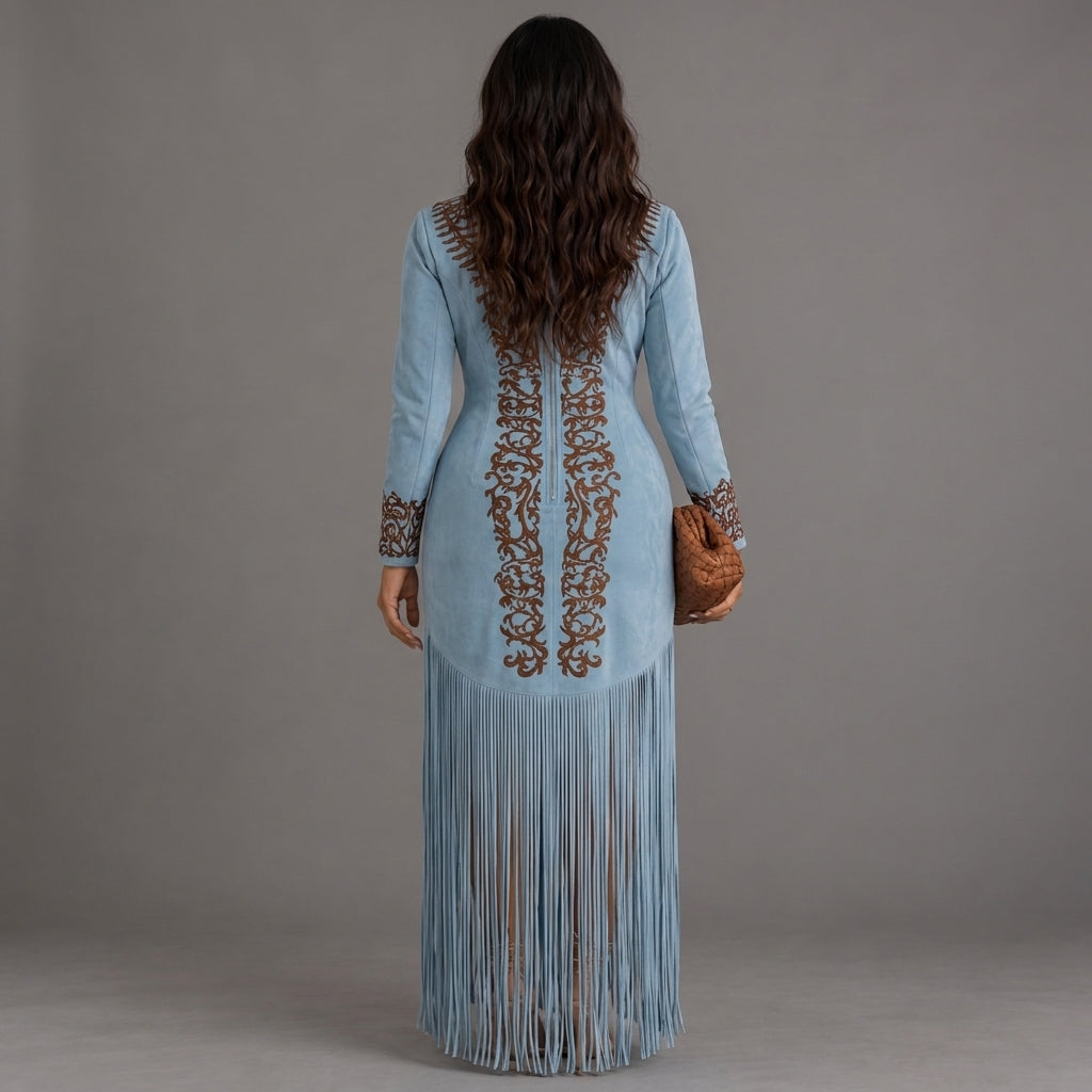 Vestido largo estilo western - Luccia