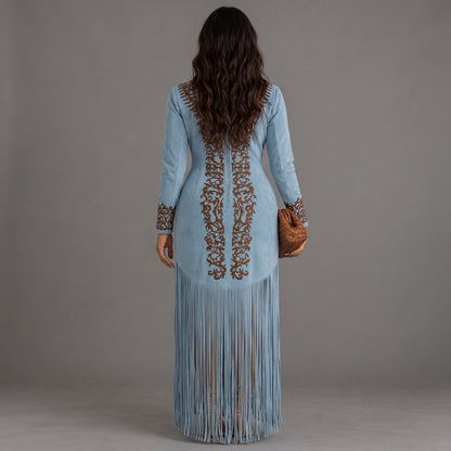 Vestido largo estilo western - Luccia