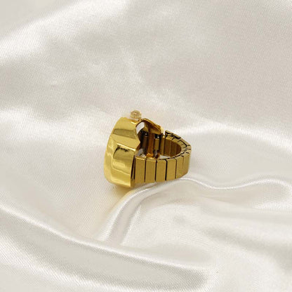 Anillo Reloj circulos zirconias
