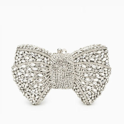 Clutch Plateado Lazo