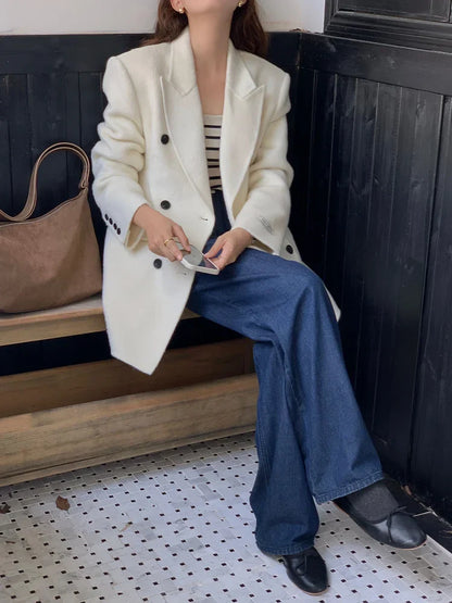 Blazer de Botones de Lana