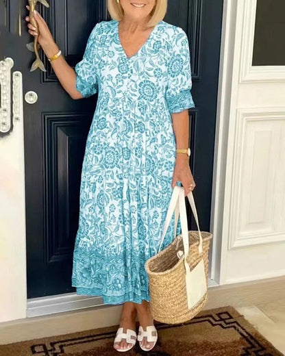 Zoque - Vestido Bohemio Con Cuello En V