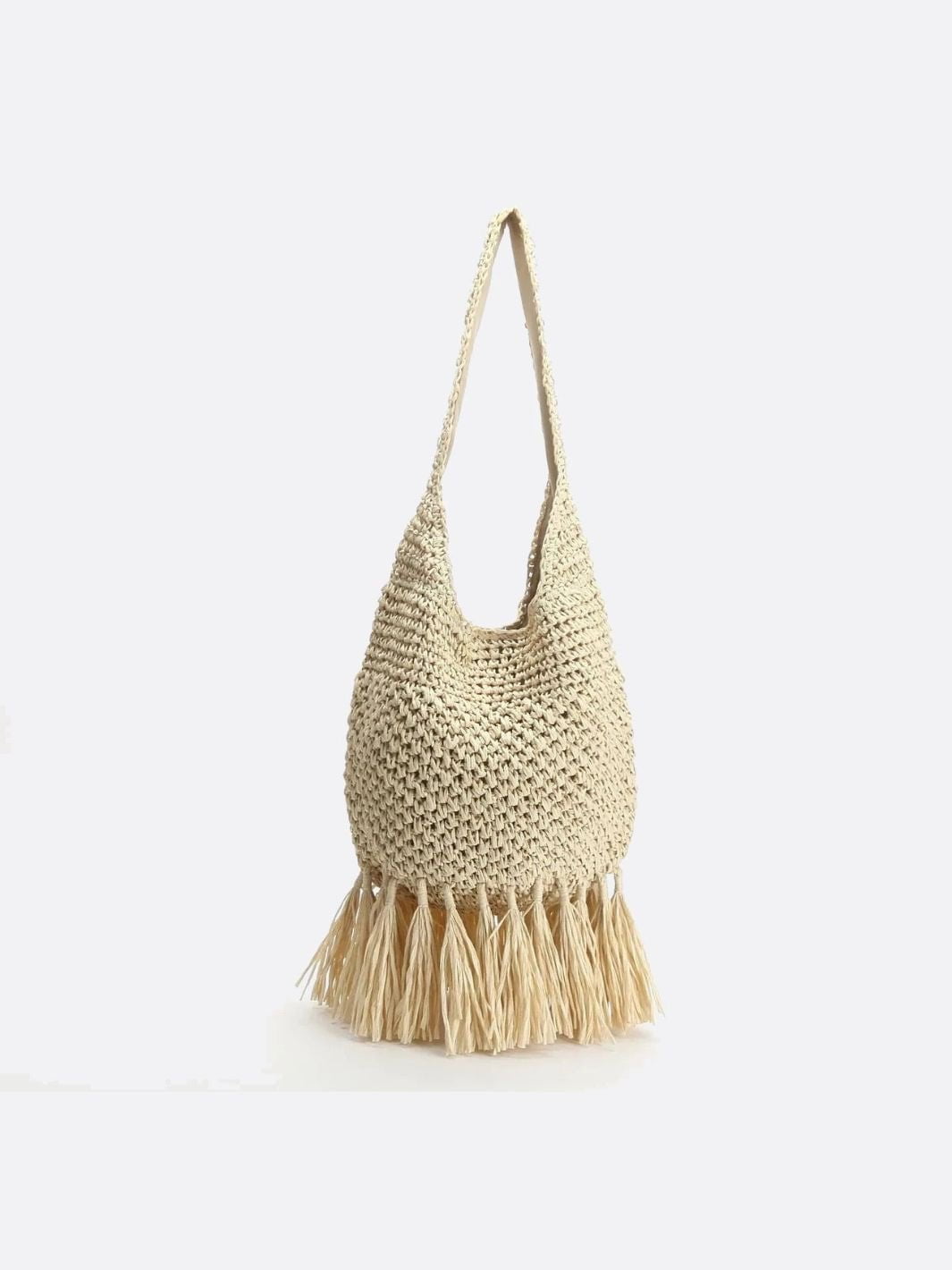 Bolso Hobo de Paja con Flecos – Estilo Boho Ligero para Verano