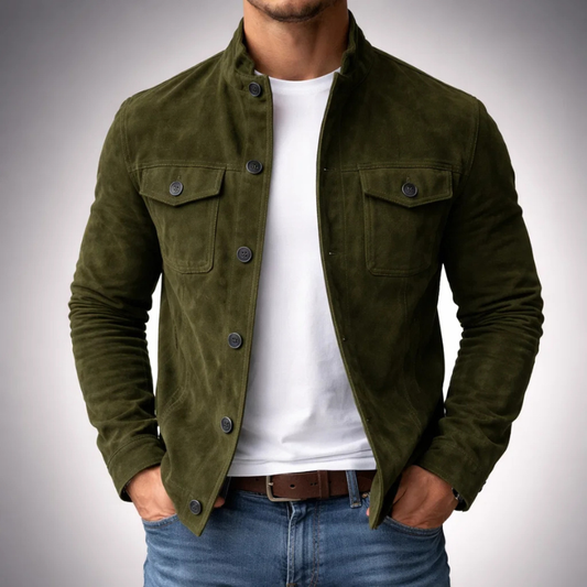 Tommaso | Chamarra de Gamuza Premium