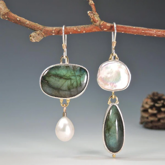 Pendientes con piedras vintage