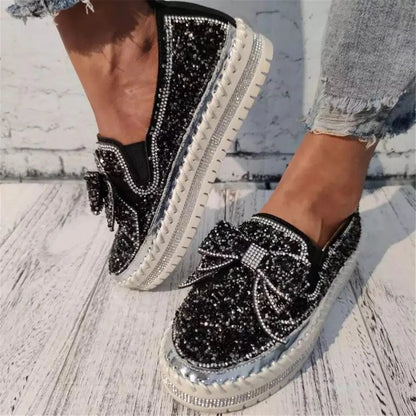 Mocasines brillantes con plataforma y lazo | Insa™