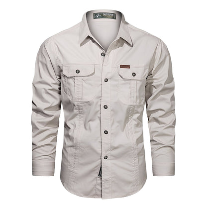 Gabriel – Camisa Cargo para Hombre con Bolsillos Prácticos