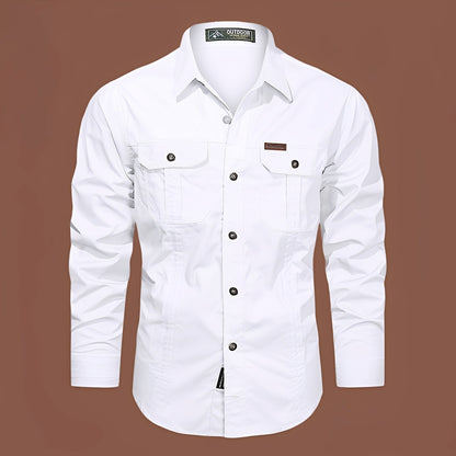 Gabriel – Camisa Cargo para Hombre con Bolsillos Prácticos