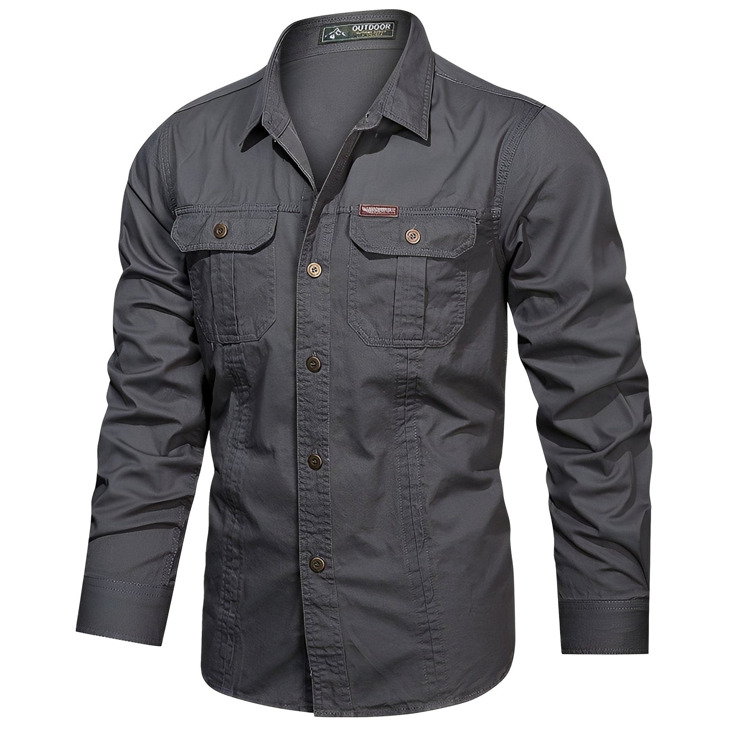 Gabriel – Camisa Cargo para Hombre con Bolsillos Prácticos