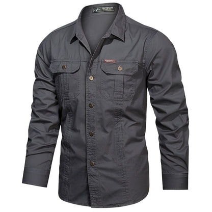 Gabriel – Camisa Cargo para Hombre con Bolsillos Prácticos