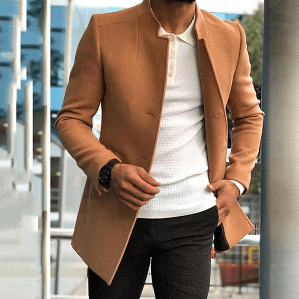 Chaqueta de hombre | Gabardina de hombre con botones | Chaqueta elegante informal