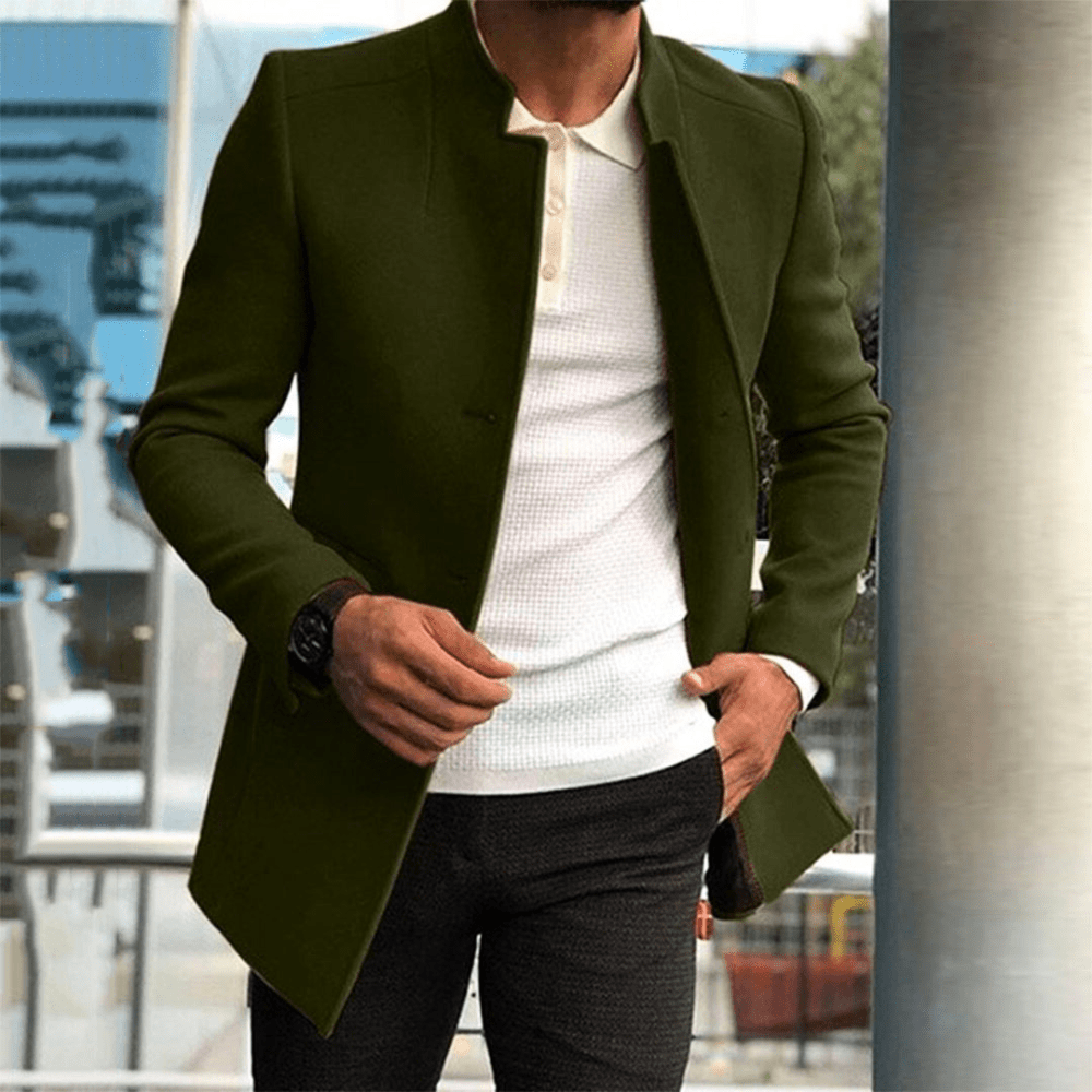 Chaqueta de hombre | Gabardina de hombre con botones | Chaqueta elegante informal