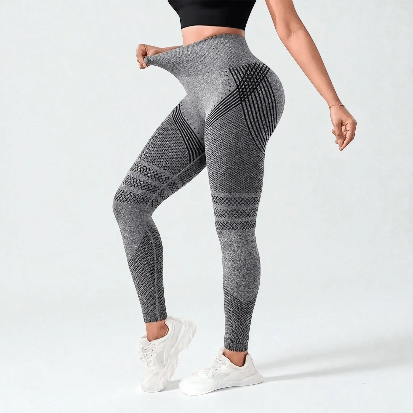 Leggings press 3D - Gris Carbón
