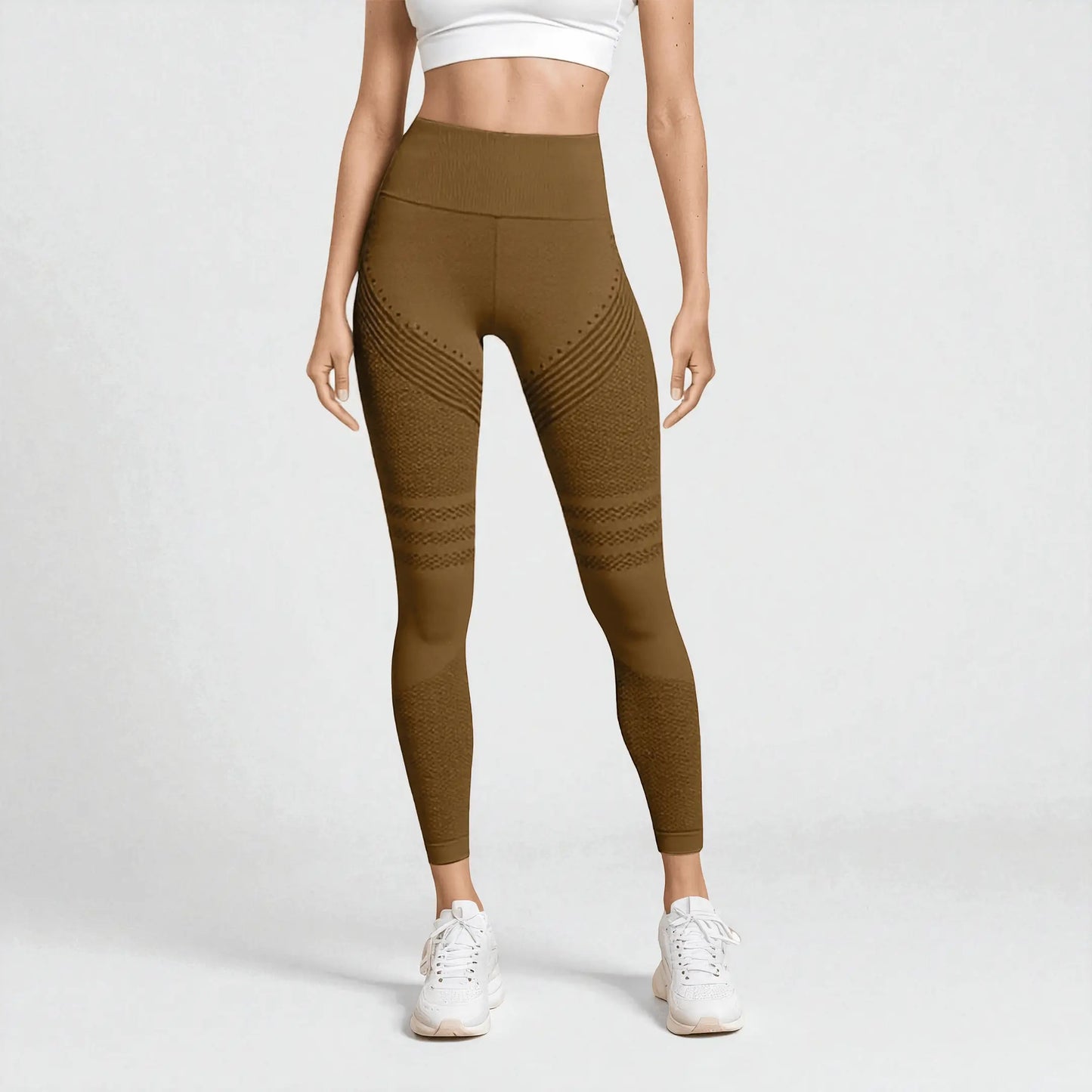 Leggings press 3D - Café