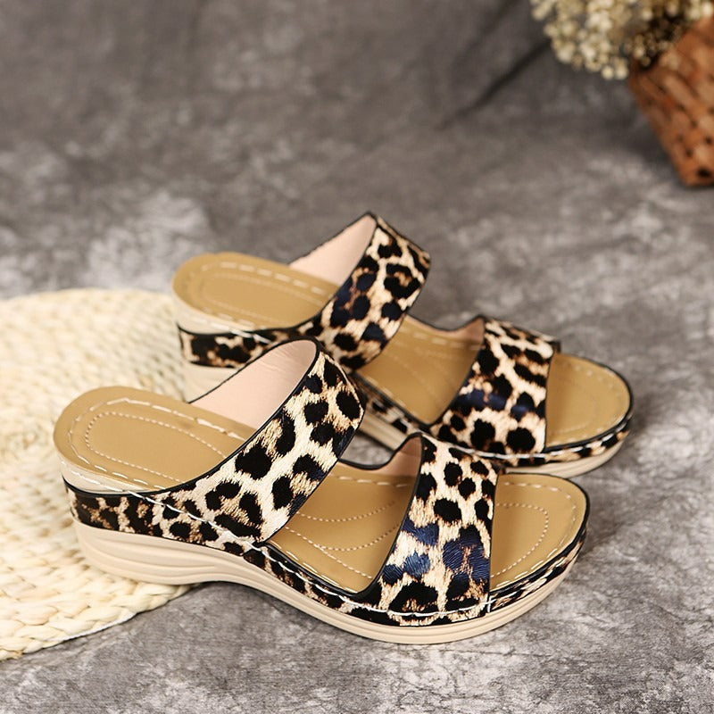 Sandalias Leopardo de Suela Suave