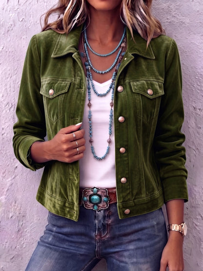 Chaqueta de terciopelo de inspiración boho vintage
