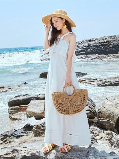 Bolso de Mano en Forma de Media Luna