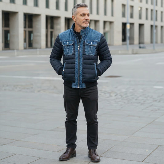 Chamarra Madison| Acolchada Híbrida de Demin