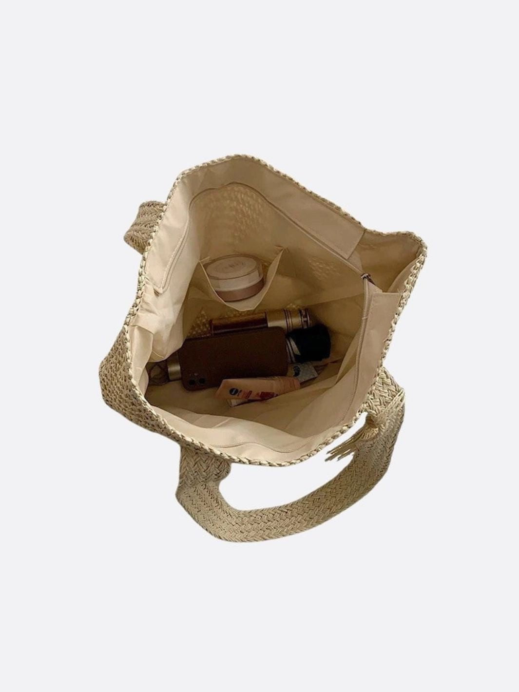 Bolso Tote de Paja con Detalle de Borlas – Shopper Artesanal para el Verano