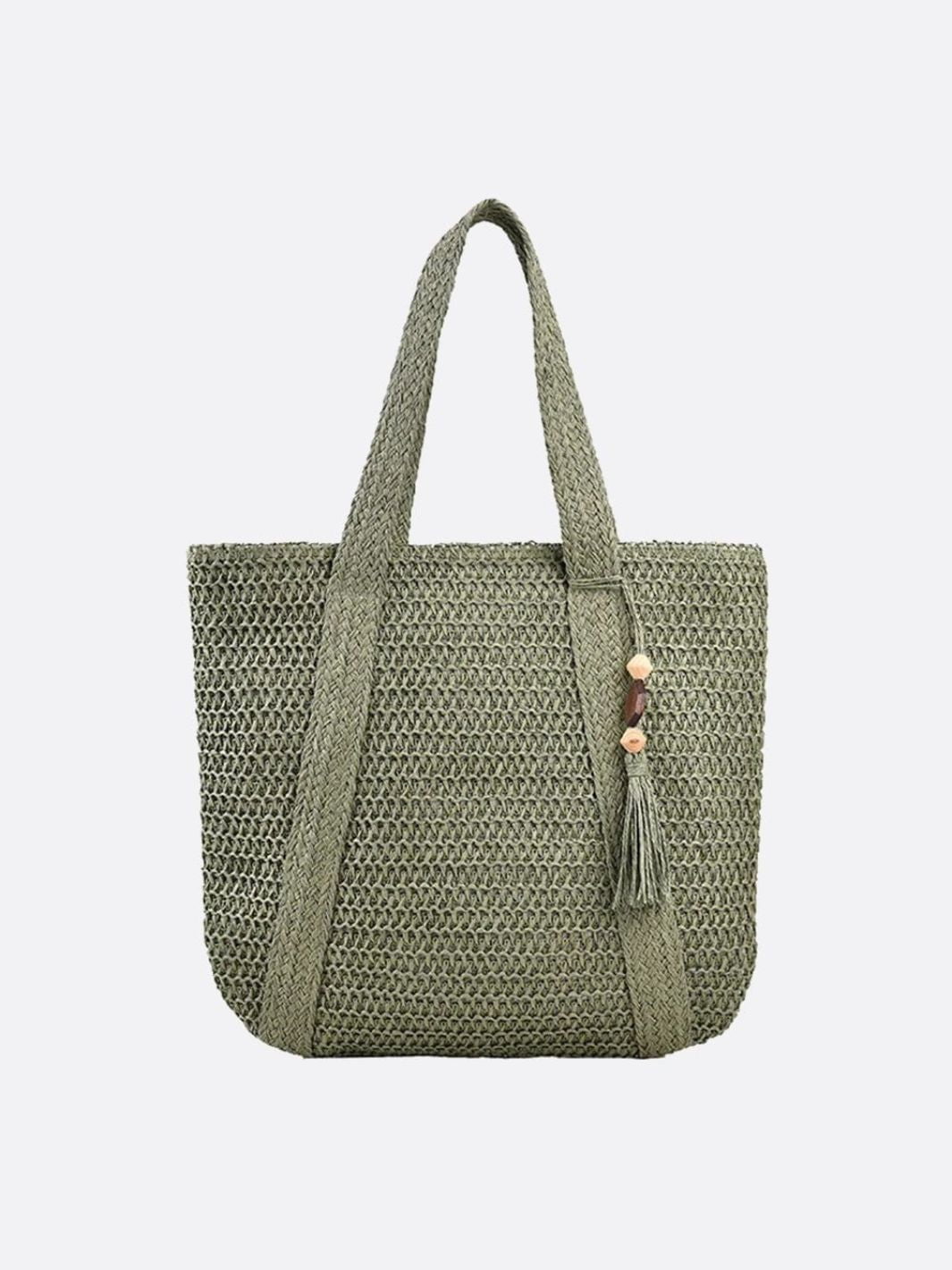 Bolso Tote de Paja con Detalle de Borlas – Shopper Artesanal para el Verano
