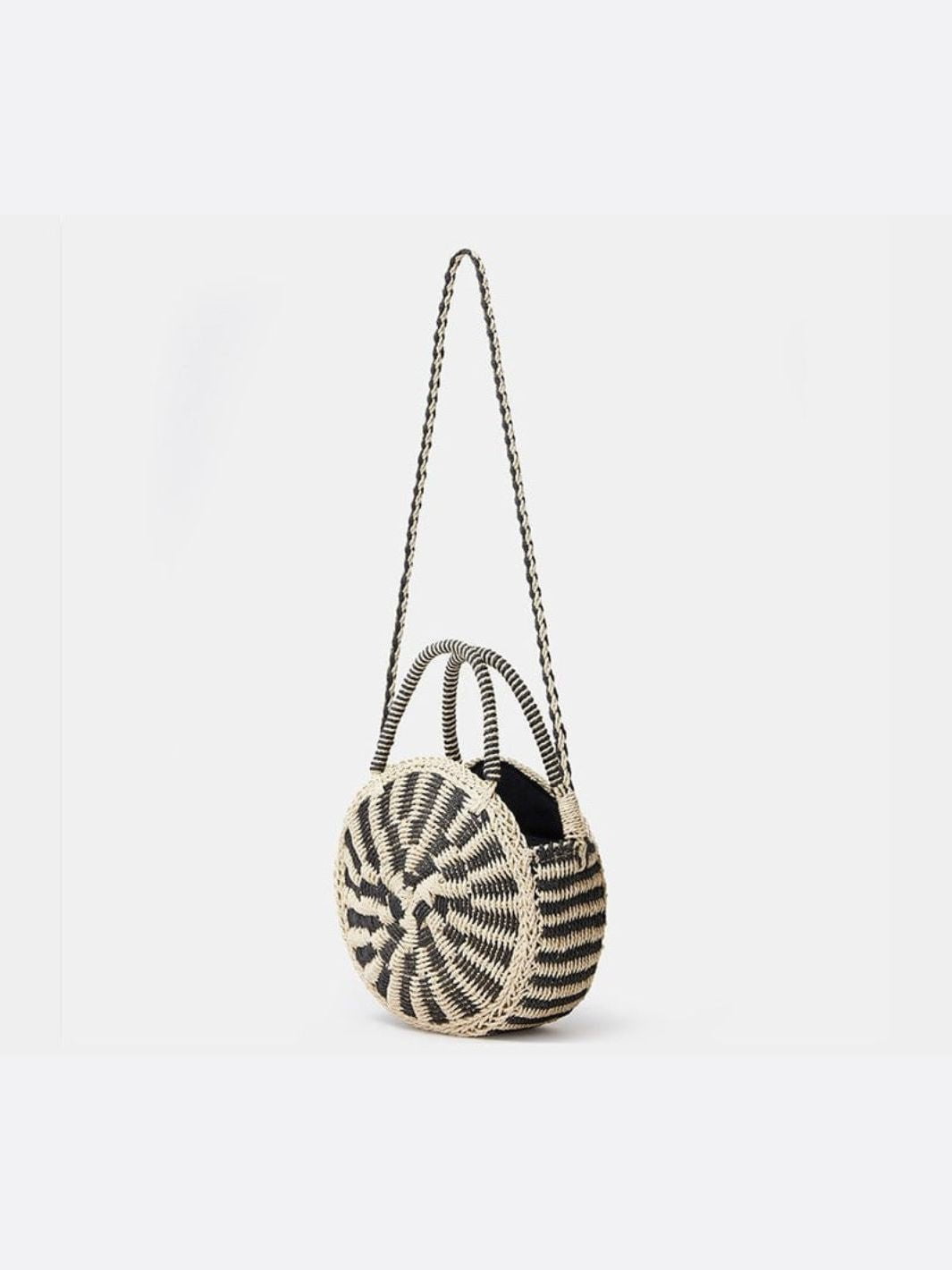 Bolso Redondo de Paja con Correa – Diseño Artesanal con Estilo Boho
