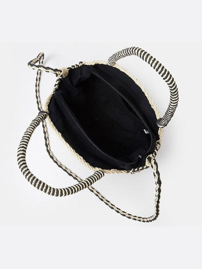 Bolso Redondo de Paja con Correa – Diseño Artesanal con Estilo Boho