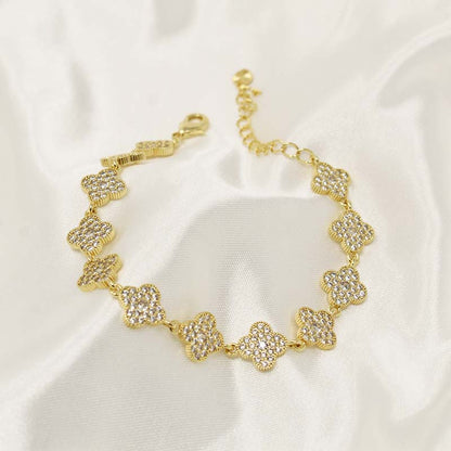 Pulsera Trébol zirconias